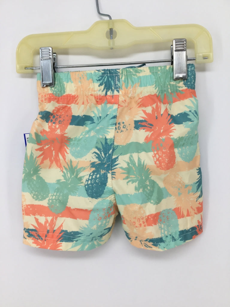 Rugged Butts Child Size 3-6 Months Blue Solid Swimwear - boys