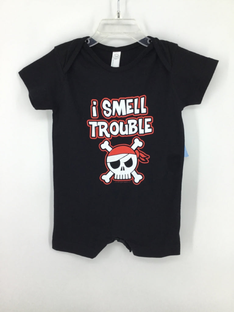 Rabbit Skins Child Size 24 Months Black screen printed Outfit - boys