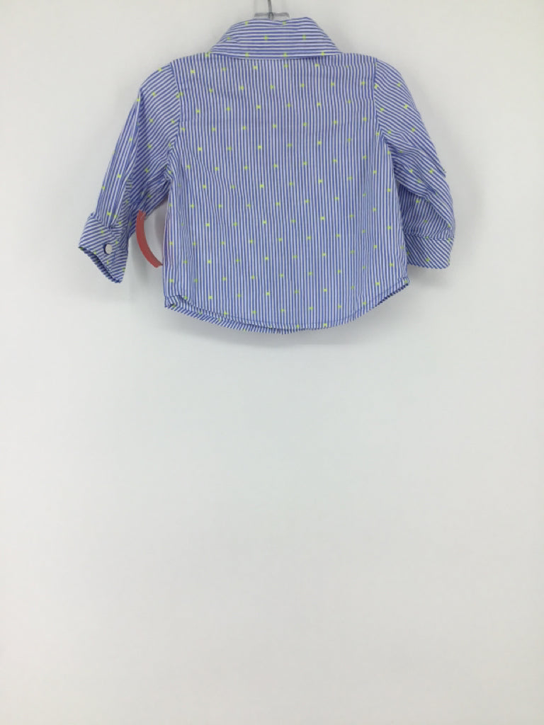 Cat & Jack Child Size 0-3 Months Blue Stripe Shirt - boys