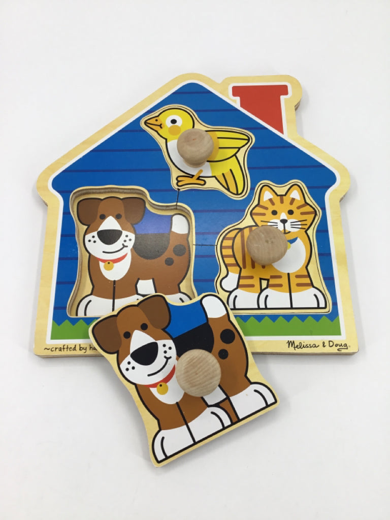 Melissa & Doug Jumbo Knob Puzzle - House Pets