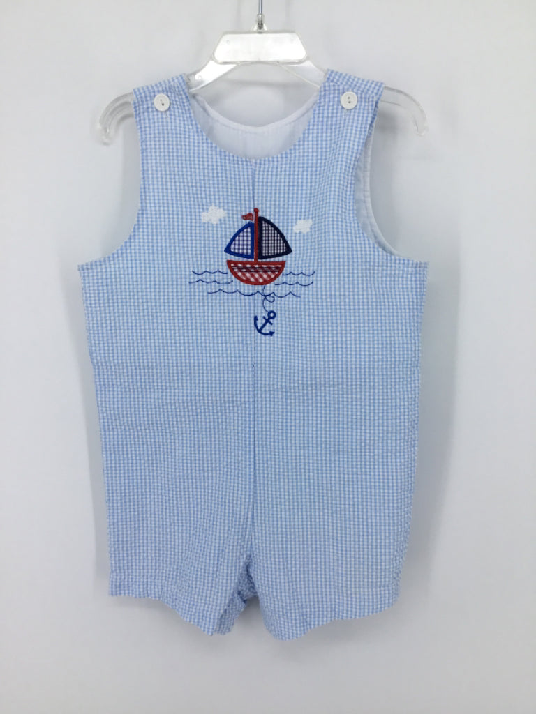 W color works Child Size 4 Blue Stripe Outfit - boys