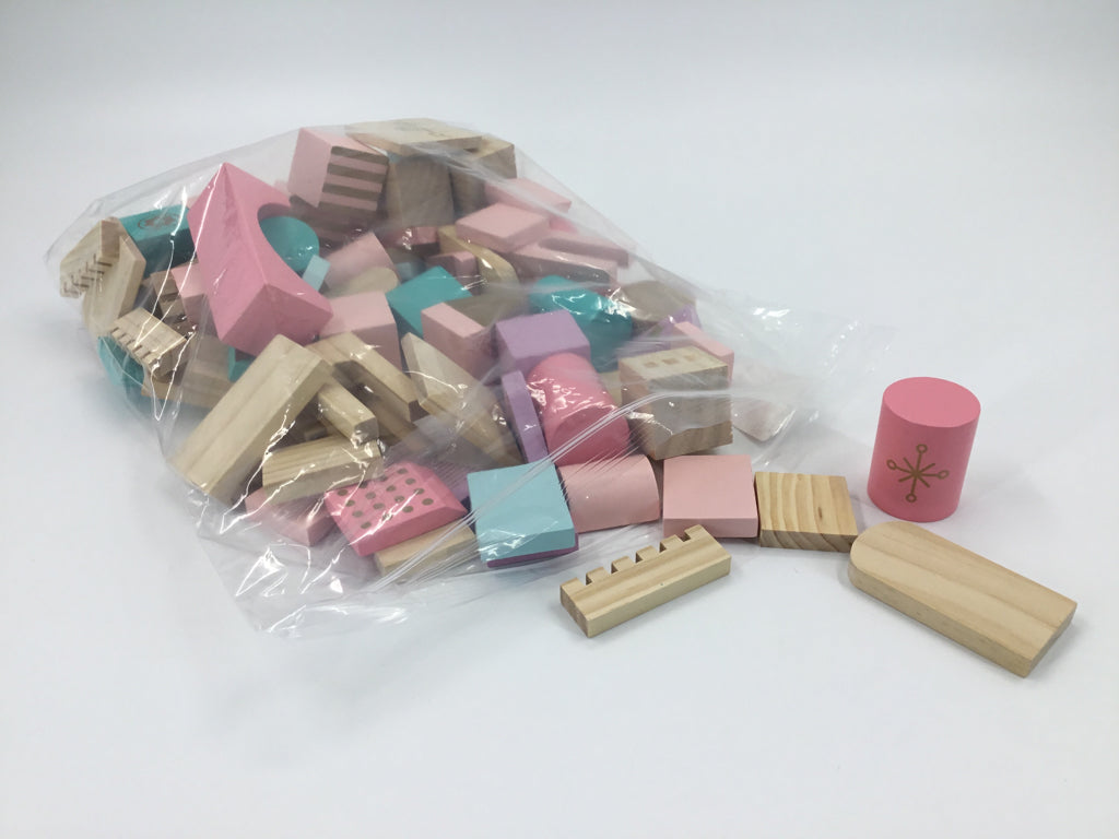 FAO Schwarz Medieval Princesses Wooden Castle Building Blocks Set