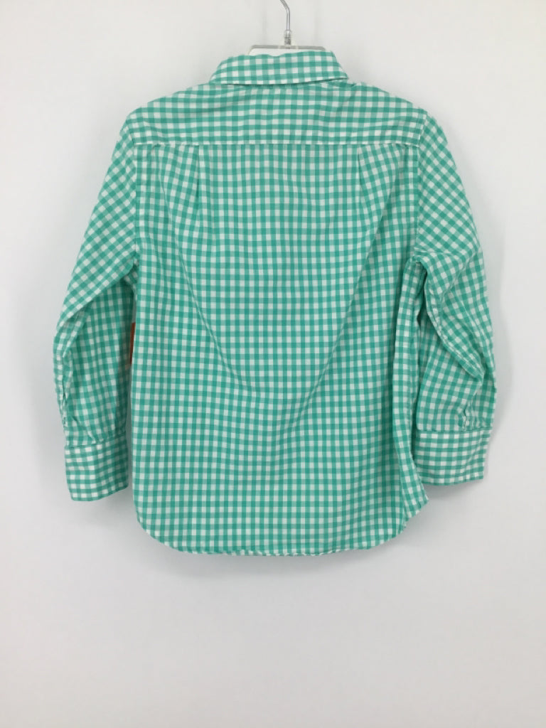 Crewcuts Child Size 3 Teal Gingham Shirt - boys