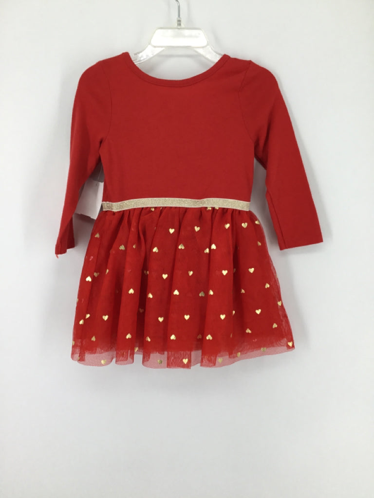 Cat & Jack Child Size 18 Months Red Valentine's Day Dress