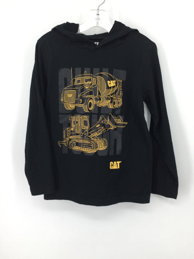 CAT Child Size 6 Black screen printed T-shirt - boys