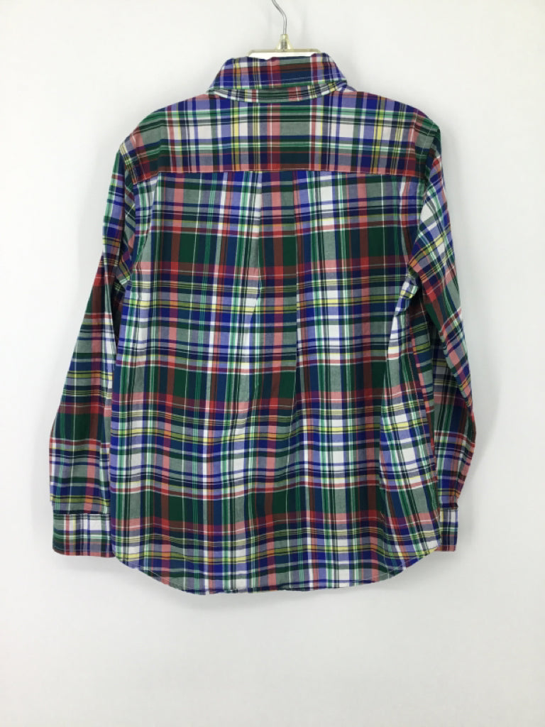 Ralph Lauren Child Size 7 Multi-Color Plaid Shirt - boys