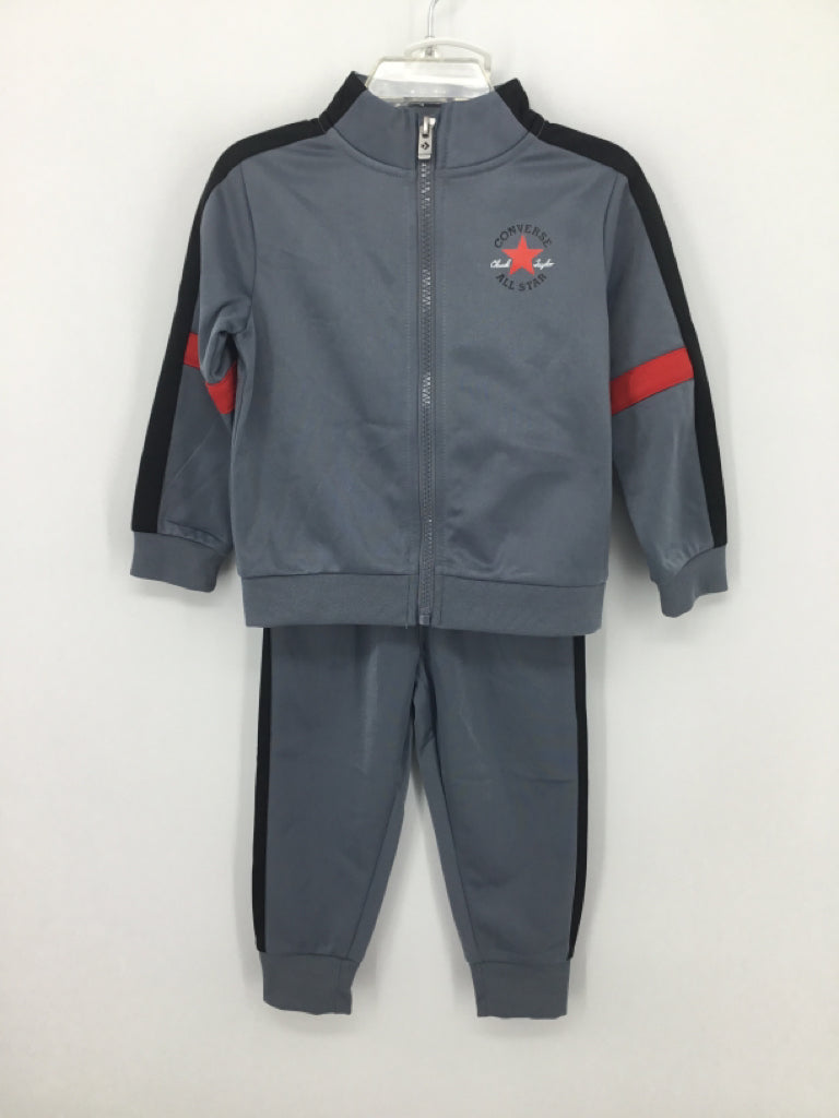 Converse Child Size 24 Months Gray screen printed Outfit - boys