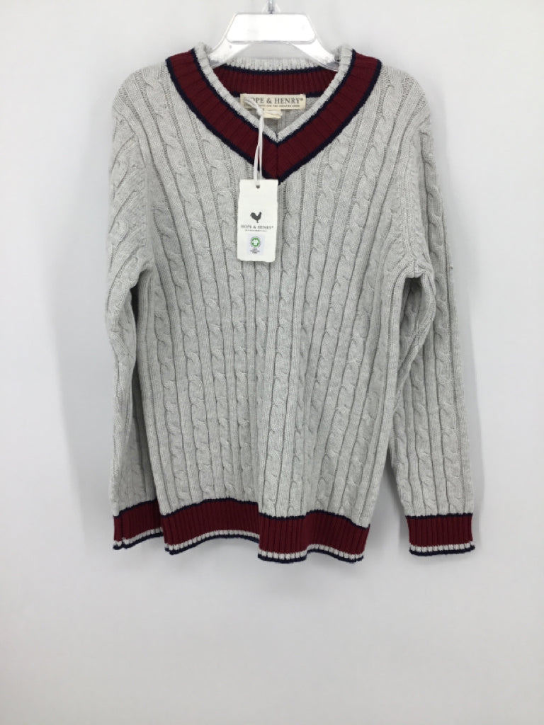 Hope & Henry Child Size 5 Gray Solid Sweater - boys