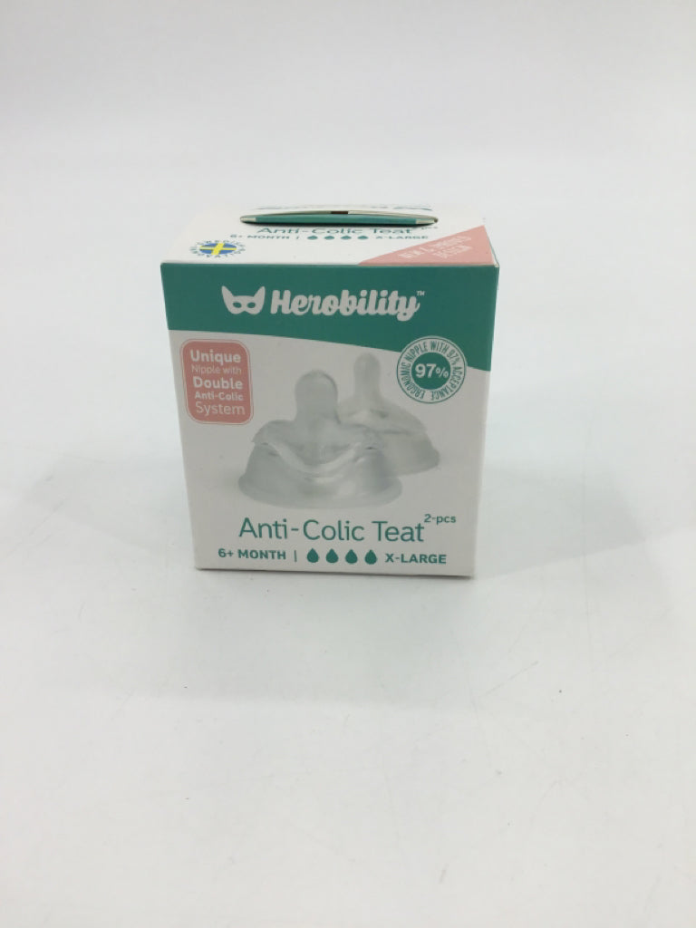 Herobility Child Size 6 Months Nipples - 2 pcs