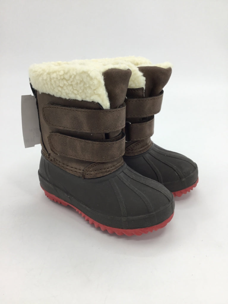Cat & Jack Child Size 5 Toddler Brown Rain/Snow Boots