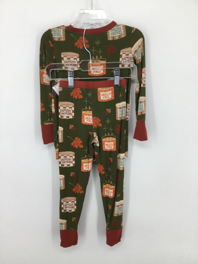 Kiki Lulu Child Size 2 Green Print Pajamas - boys