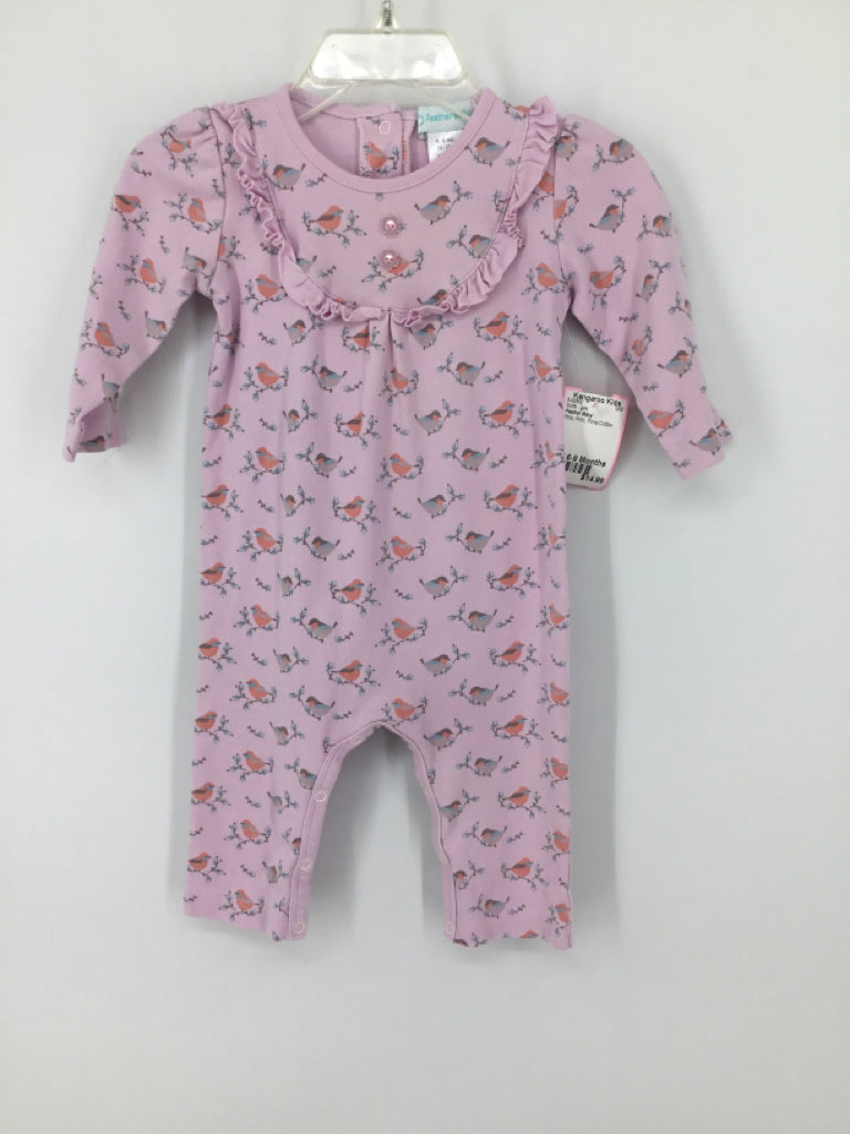 Feather Baby Child Size 6-9 Months Pink Outfit - girls