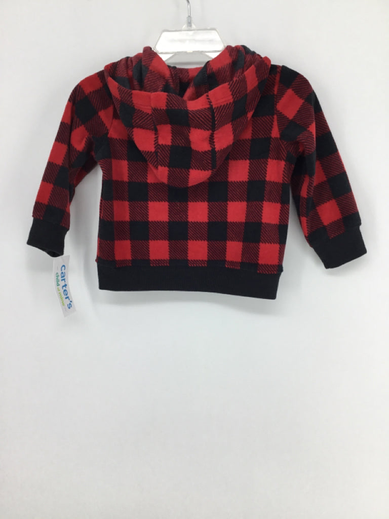 Child of Mine Child Size 6-9 Months Red Checkered Hoodie - boys