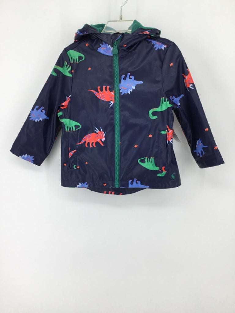 Joules Child Size 2 Navy Dinosaur Raincoat - boys