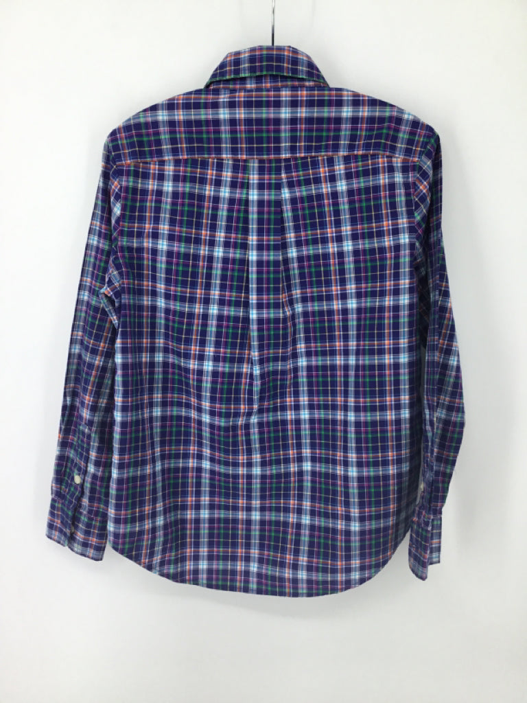 Ralph Lauren Child Size 8 Blue Plaid Shirt - boys