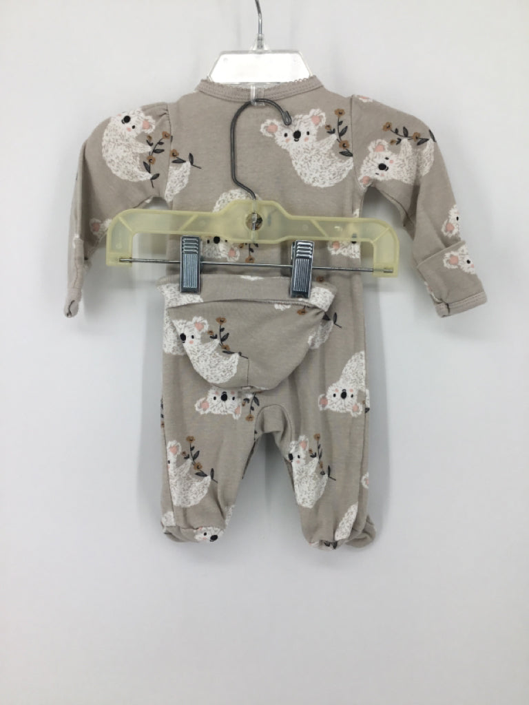 Carter's Child Size Newborn Gray Sleepers