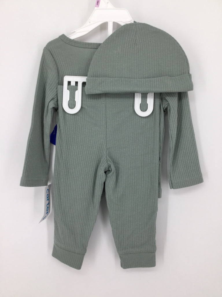 Carter's Child Size 9 Months Green Solid Outfit - boys