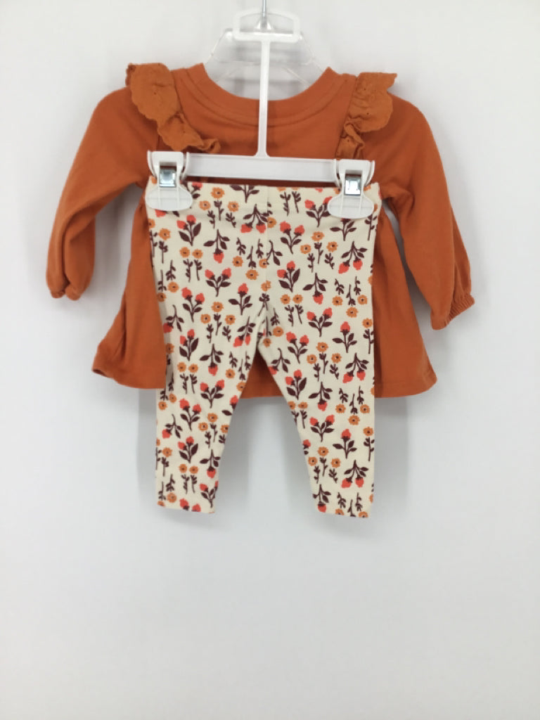 Cat & Jack Child Size 3-6 Months Orange Outfit - girls