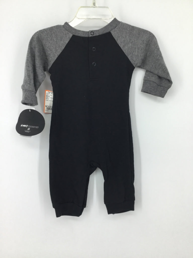 Batman Child Size 0-3 Months Black Character Outfit - boys