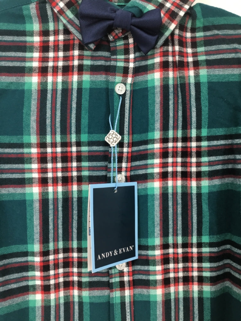 Andy & Evan Child Size 4 Green Plaid Shirt - boys