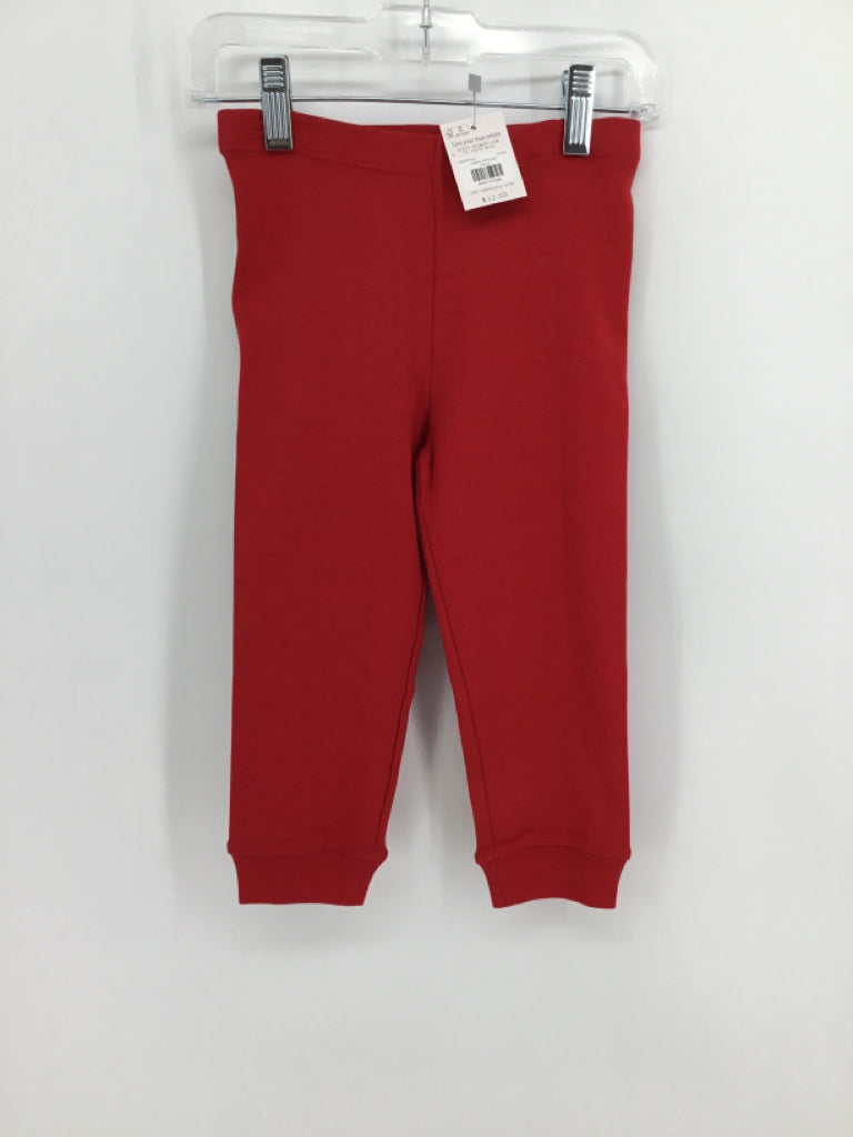 primary Child Size 18-24 Months Red Solid Pants - boys