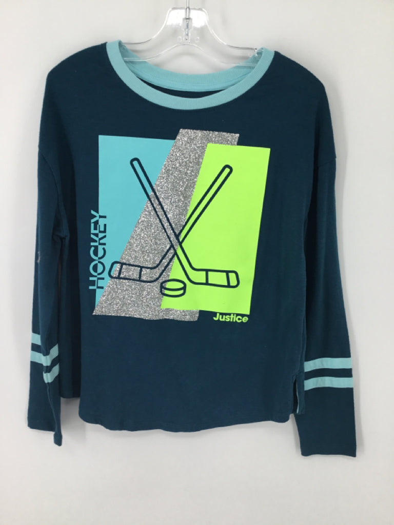 Justice Child Size 10 Teal T-shirt - girls