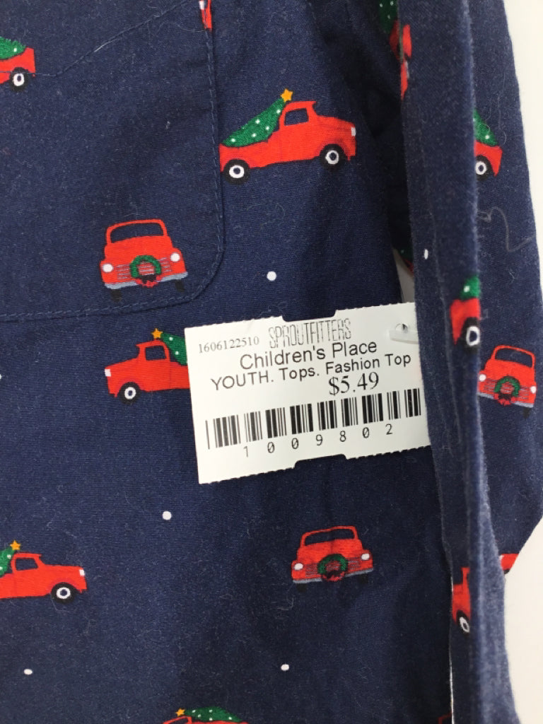 Childrens Place Child Size 4 Navy Christmas Shirt