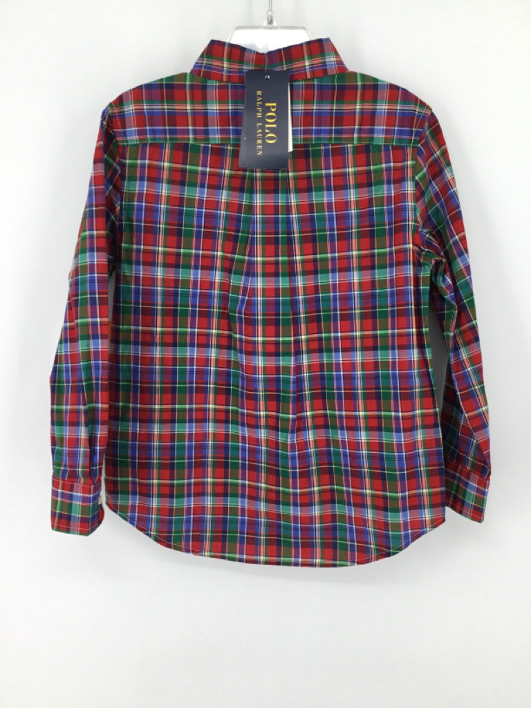 Ralph Lauren Child Size 5 Red Plaid Shirt - boys