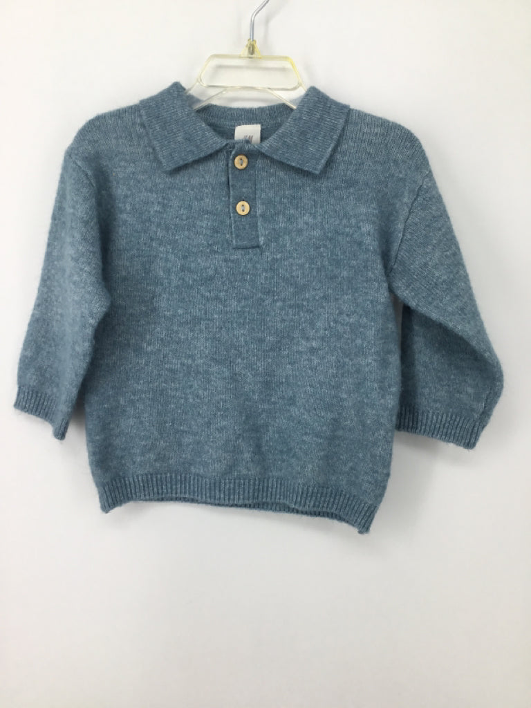 H & M Child Size 12 Months Blue Solid Sweater - boys