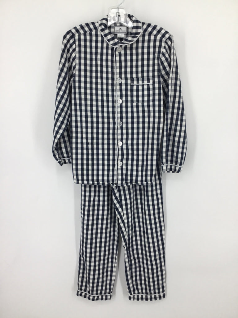 Petite Plume Child Size 10 Navy Gingham Pajamas - boys