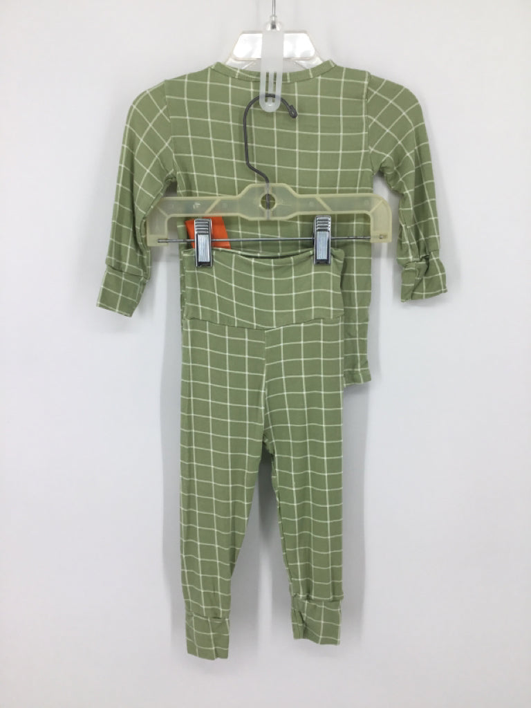 Lou Lou Child Size 6-12 Months Green Print Pajamas - boys