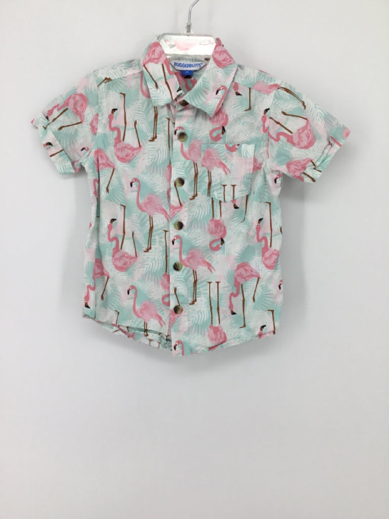 Rugged Butts Child Size 2 Blue Print Shirt - boys