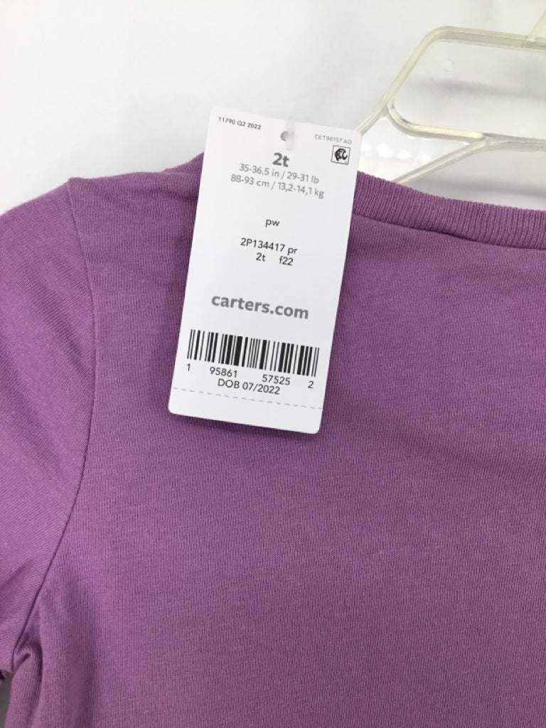 Carter's Child Size 2 Purple T-shirt - girls