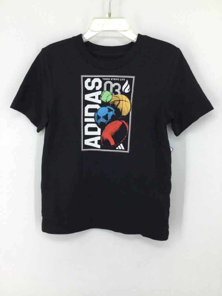 Adidas Child Size 4 Black screen printed T-shirt - boys