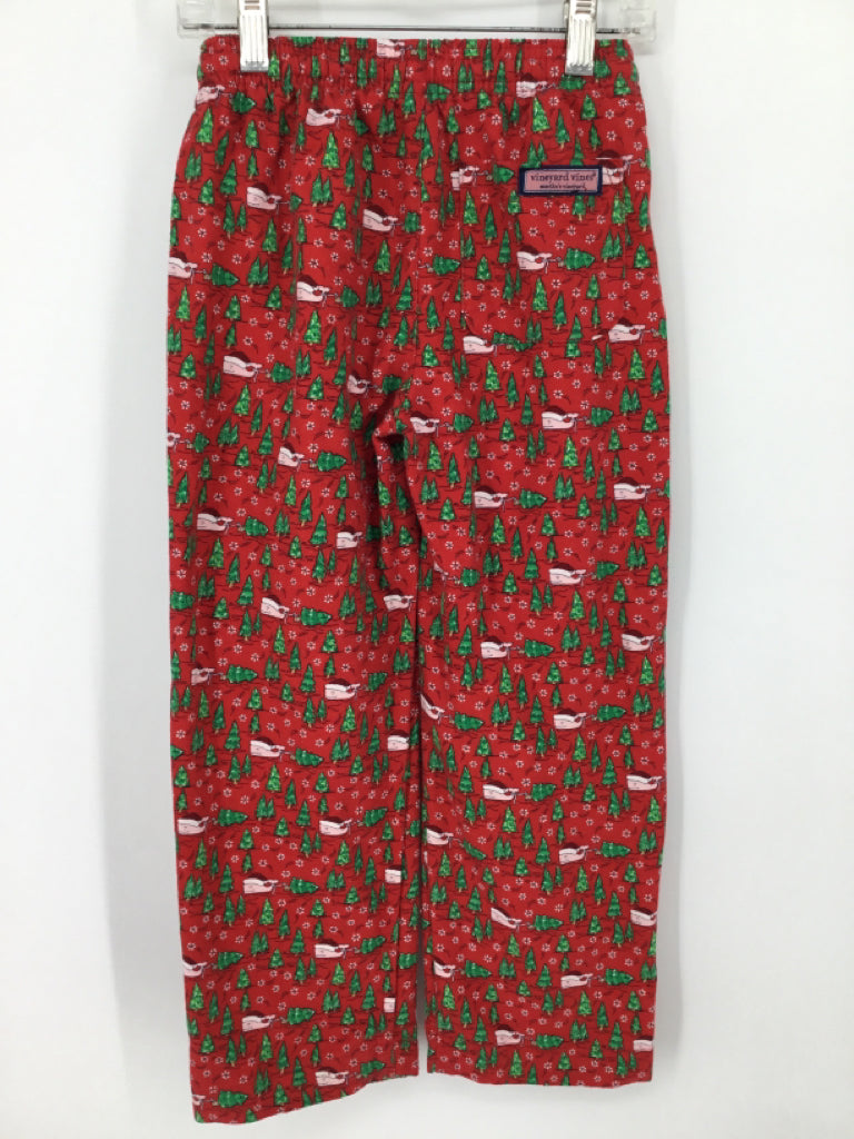 vineyard vines Child Size 7 Red Christmas Pajamas