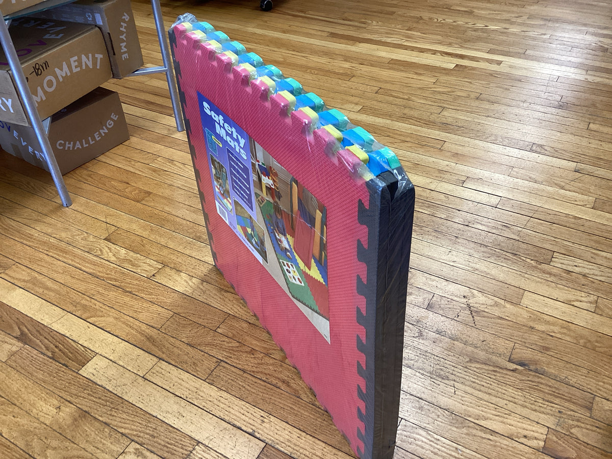Multi-Color Interlocking Foam Floor Mats - 24 in x 24 in