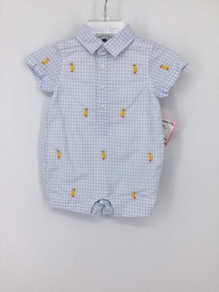 Janie and Jack Child Size 0-3 Months Blue Print Outfit - boys
