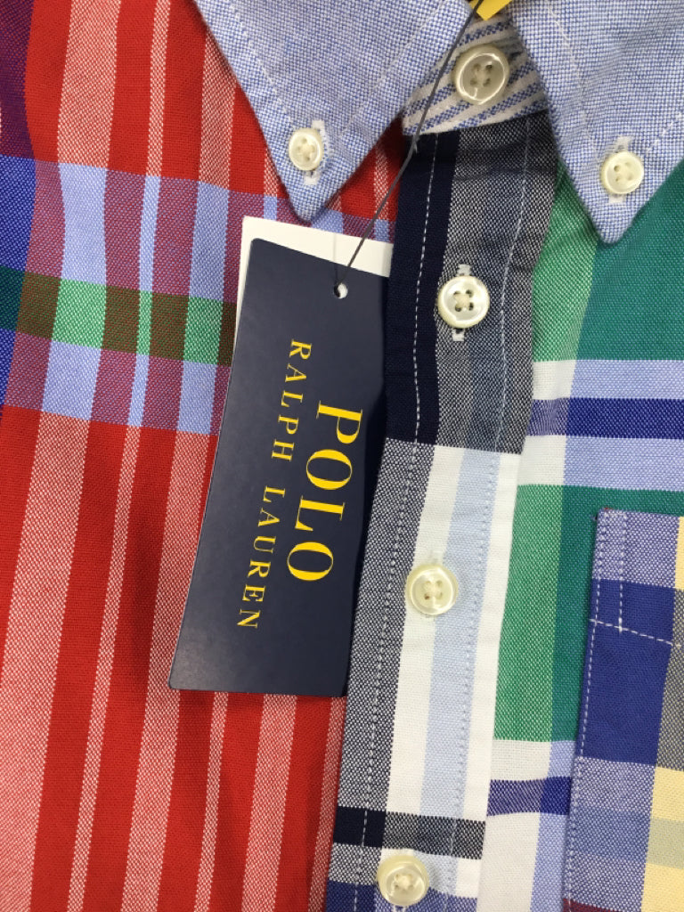 Ralph Lauren Child Size 8 Multi-Color Plaid Shirt - boys