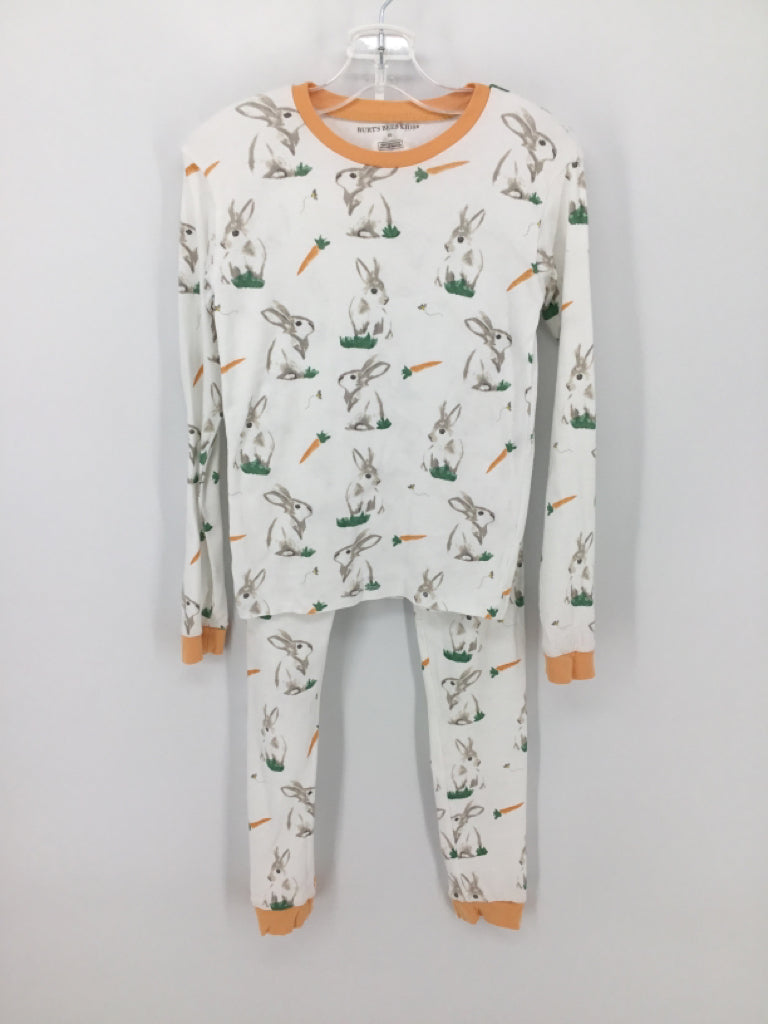 Burt's Bees Baby Child Size 10 White Easter Pajamas