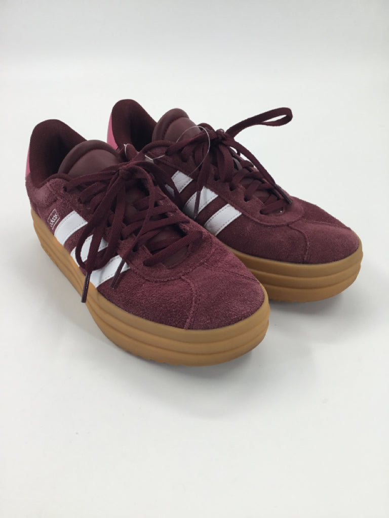 Adidas Child Size 5.5 Youth Burgundy Sneakers