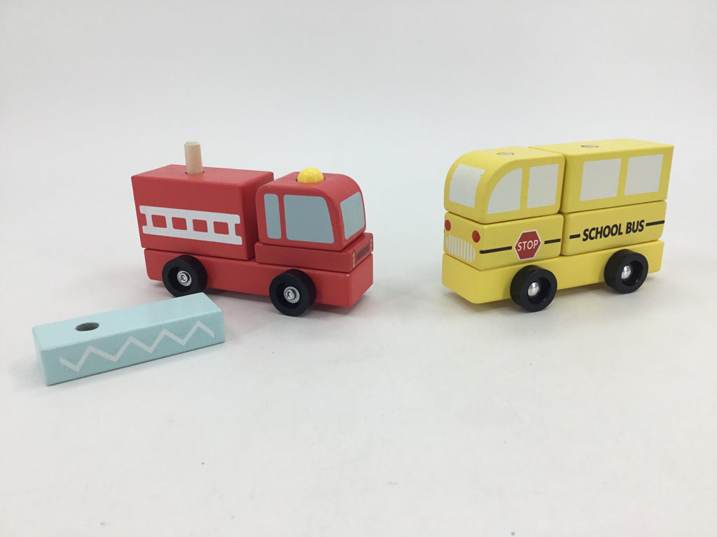 Ankyo Take Apart School Bus and Fire Truck
