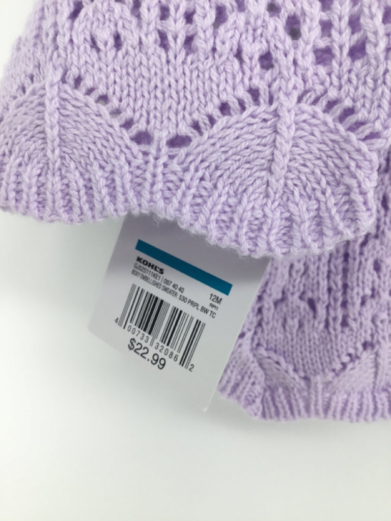 jumping beans Child Size 12 Months Purple Sweater - girls