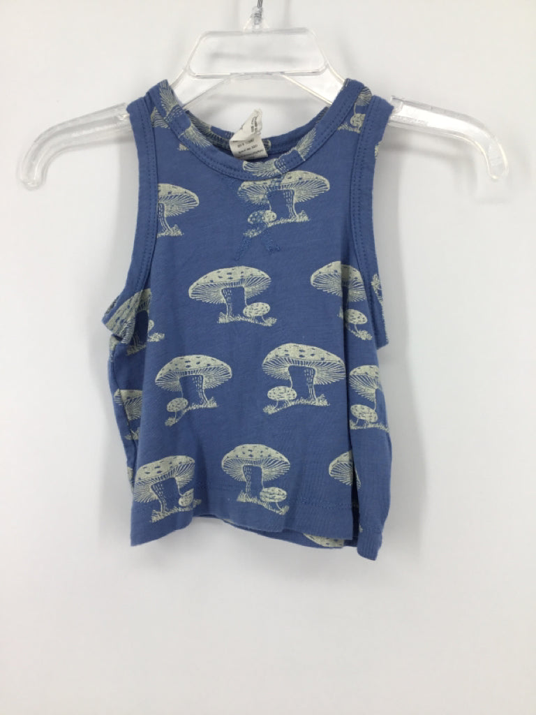 Kate Quinn Organics Child Size 3-6 Months Blue Tank top - girls