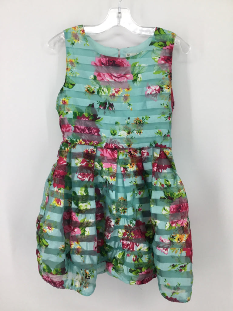 Knit Works Child Size 8 Blue Dress - girls