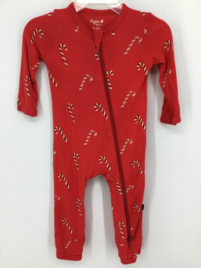 Kyte Child Size 3-6 Months Red Christmas Pajamas