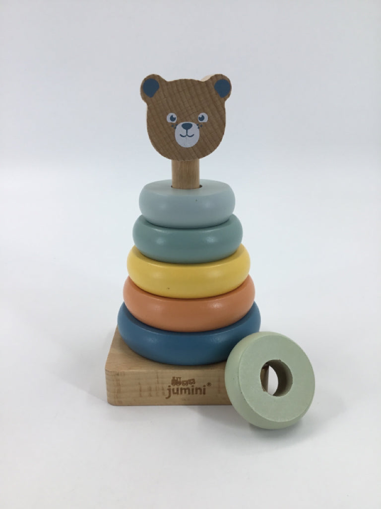 Jumini Multi-Color Wooden Bear Stacker