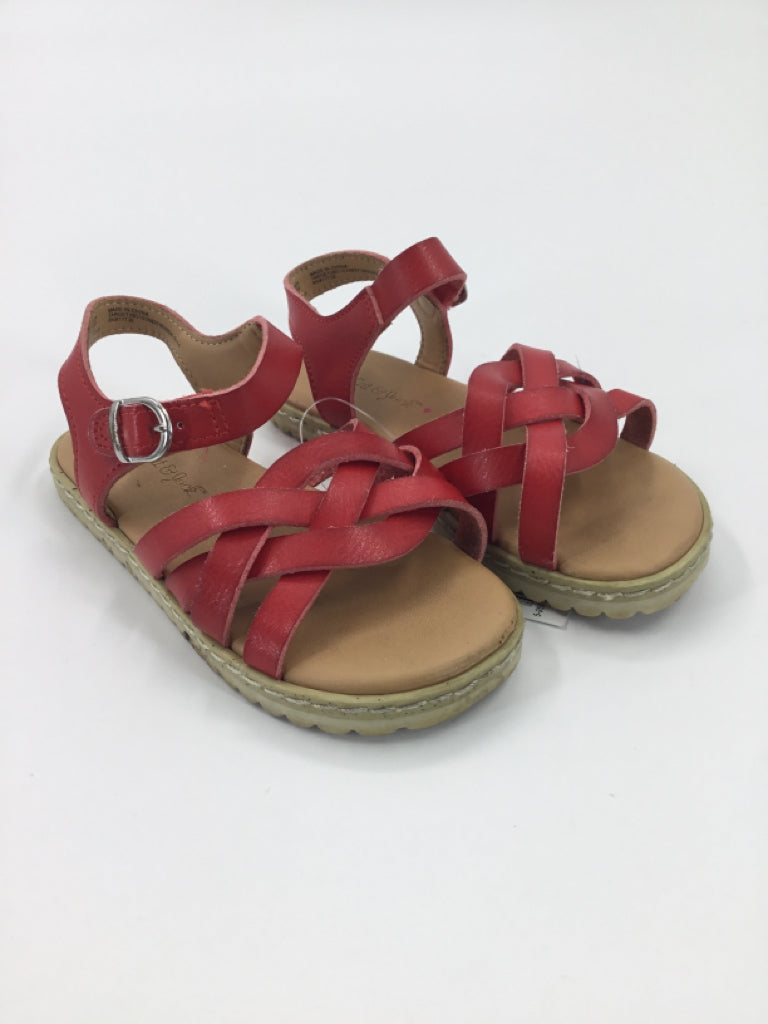 Cat & Jack Child Size 8 Toddler Red Sandals/Flip Flops