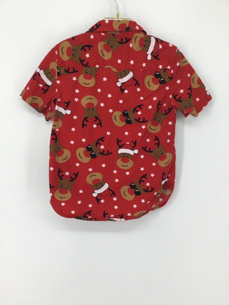 Denim & Flower Child Size 5 Red Christmas Shirt