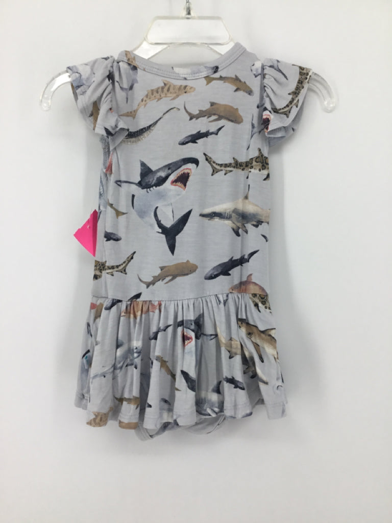 Posh Peanut Child Size 6-12 Months Gray Dress - girls