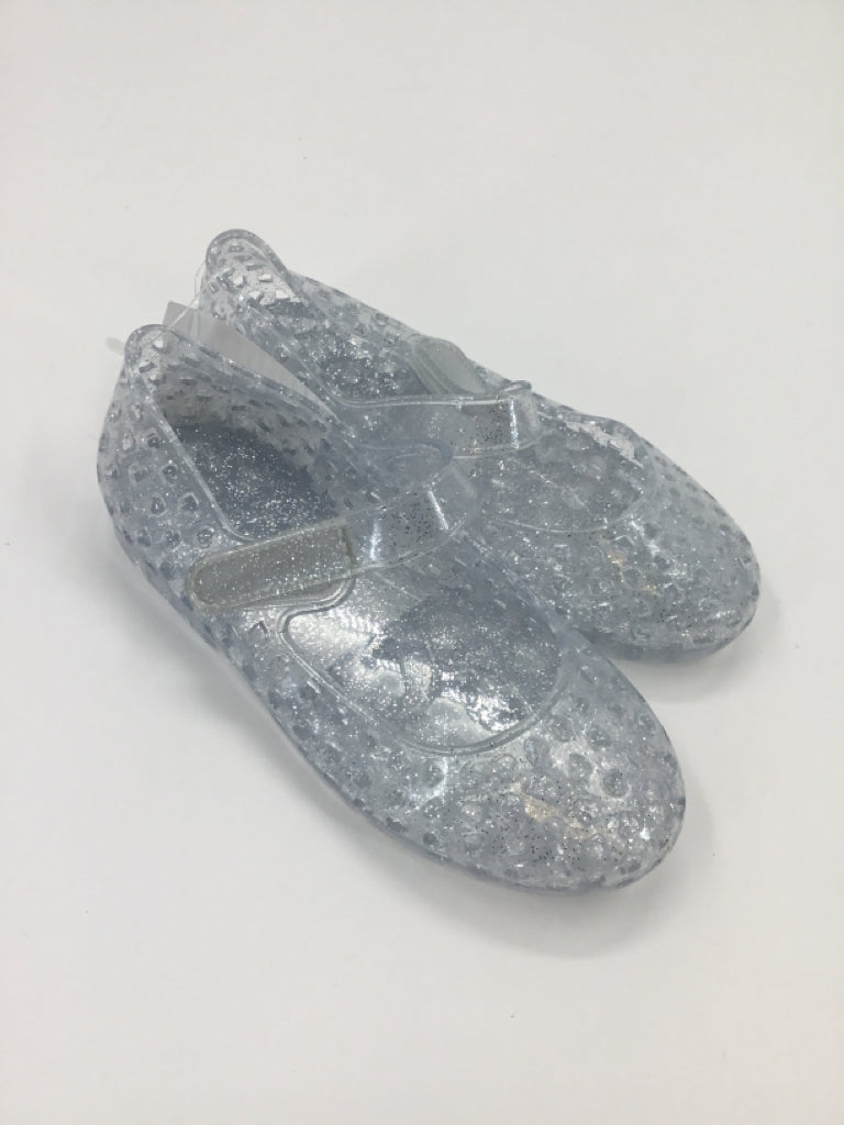 brandless Child Size 11 clear Sandals/Flip Flops